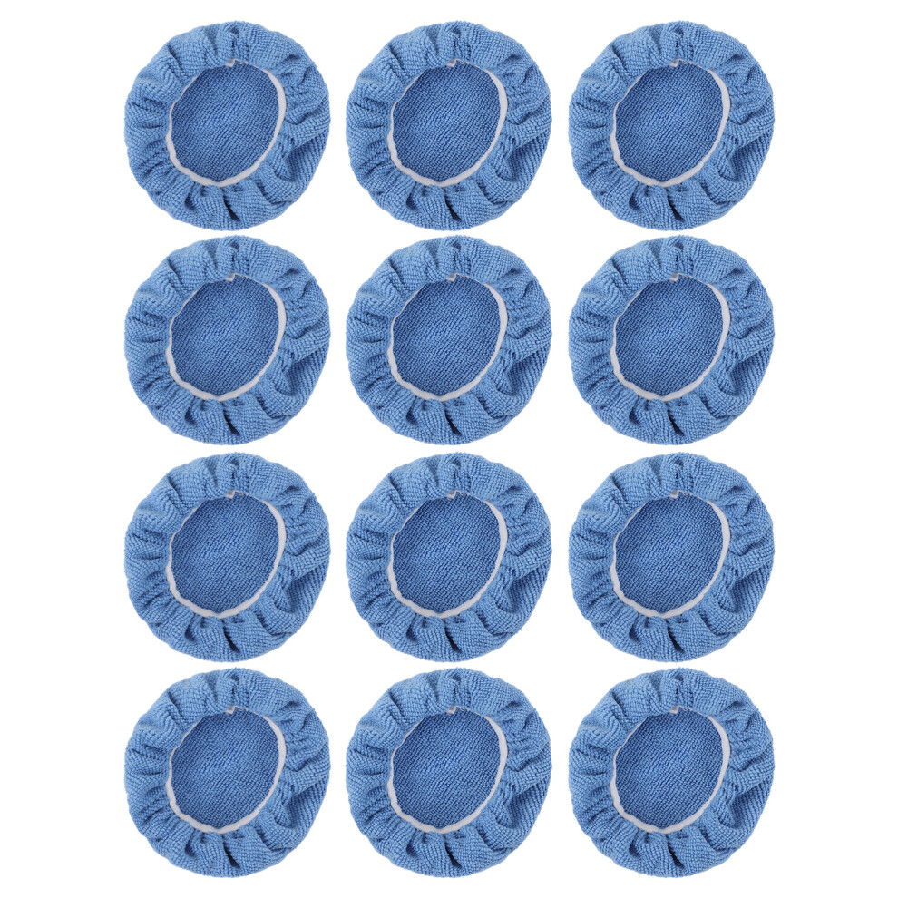 12pcs Microfiber Car Polishing Bonnets 5.7in Buffing Pads for Car Polisher