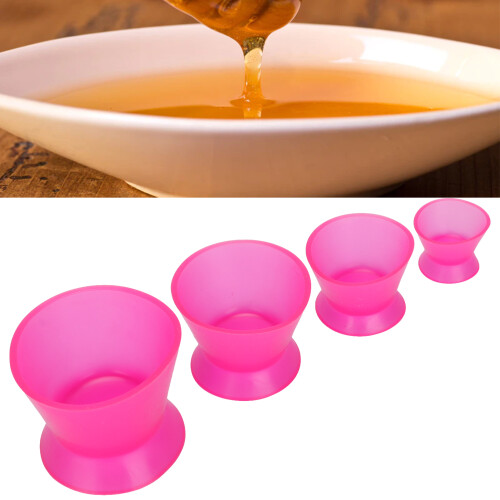 4pcs Silicone Dental Mixing Cups Set, Small to Plus Sizes