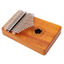 17-Tasten Mahagoni Daumenklavier Mini Kalimba Tragbares Fingerinstrument-Set