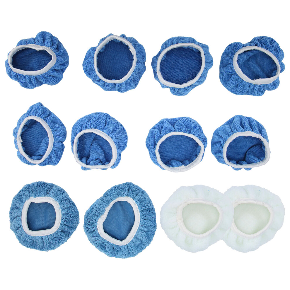 12 Pack Car Polisher Bonnet Pads Fiber Buffer Covers For Detailing 6-Inch 5041357353833