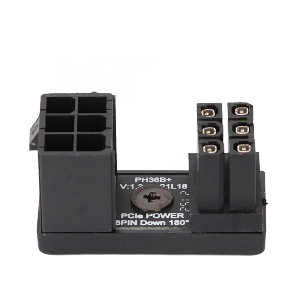 6Pin Female To Male 180 Angled Graphics Card Power Adapter Pvc 1Pcs 9331357354159