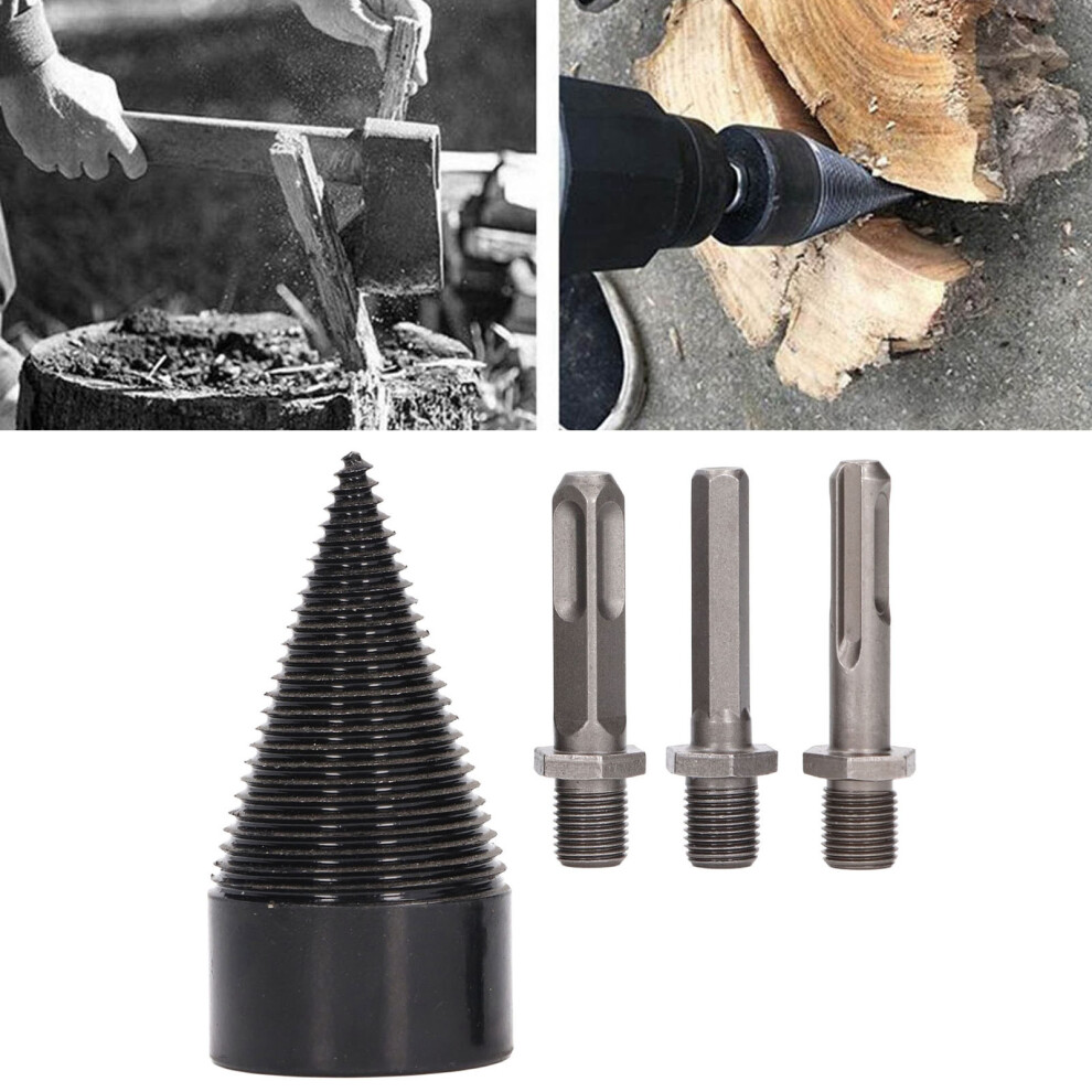 Electric Firewood Log Splitter Bits 50Mm With 3 Removable Shanks For Easy Use 5011357355069
