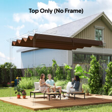 Outsunny Pergola Sun Shade Cover Roof Replacement for 2.85x2m Pergola Brown