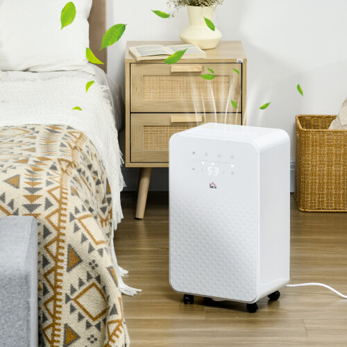Homcom HOMCOM 10L/Day Protable Quiet Air Dehumidifier with Purifier, Timer, 5 Modes