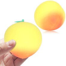 Peach Squeeze Ball Elastic Stress Toy for Women Men Kids Yellow
