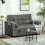 Homcom HOMCOM 2 Seater Pull Out Sofa Bed with Adjustable Backrest, Charcoal Grey 1