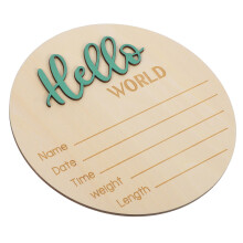 Baby Birth Announcement Sign Nuevo Bebé Tarjeta Madera
