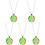 5 Unidades Collar San Con Colgante Para 4