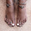 Anklet Retro Rune Om Círculo Yoga Para El Pie 8
