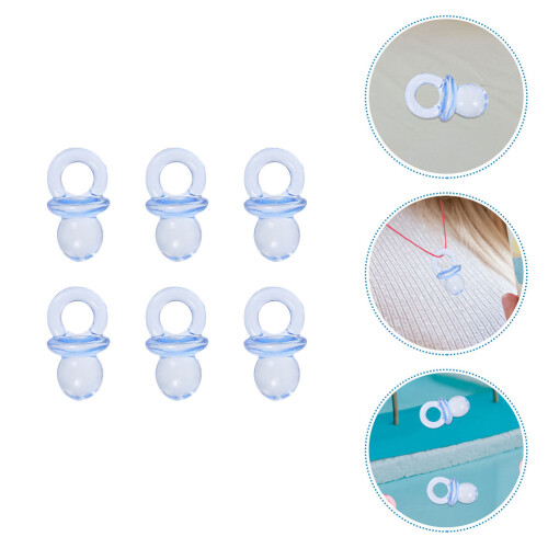 150 Unidades Chupetes Mini De Acrílico Transparente Para Bebé 2