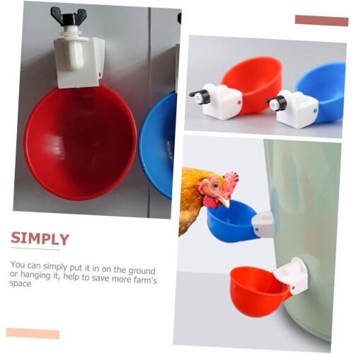 Automatic Chicken Waterer Cups 5-Pack For Poultry, Multi-Function Feeder Bowl, Easy Install, Sturdy 2