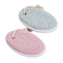 Oval Pumice Stone Foot File 2Pack Callus Remover Lightweight Pedicure Tool Comfortable Grip Nordic Pink Green