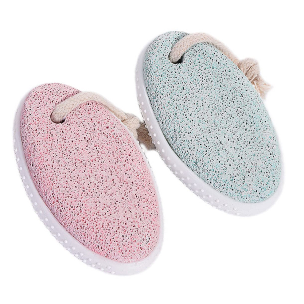 Pumice Stone 2-Pack Natural Oval Foot File For Dead Skin Removal And Callus Exfoliation Scrubber Unisex Hands