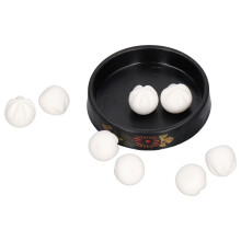 1:12 Dollhouse Food Mini Brötchen-Set mit Tabletts, realistisch, 8 Stück