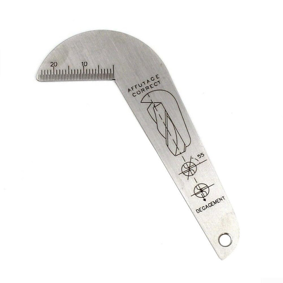 Double Sided Drill Gauge Stainless Steel For 118 Degree Measurement Precision Angle Gauge 9105992864300