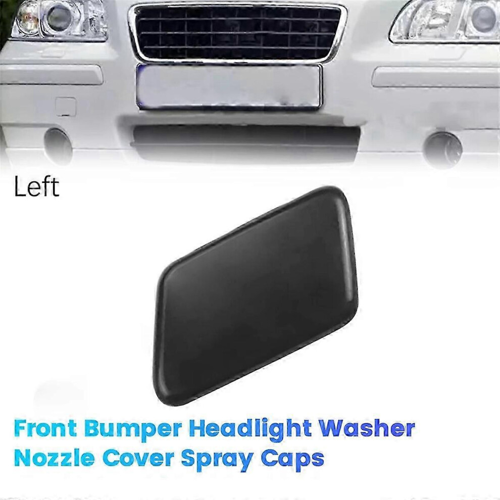 Kikidex (As Show, Left) Car Front Bumper Headlight Washer Nozzle Cover Jet For S60 2005-2009 Headlamp Washer Jet Ca