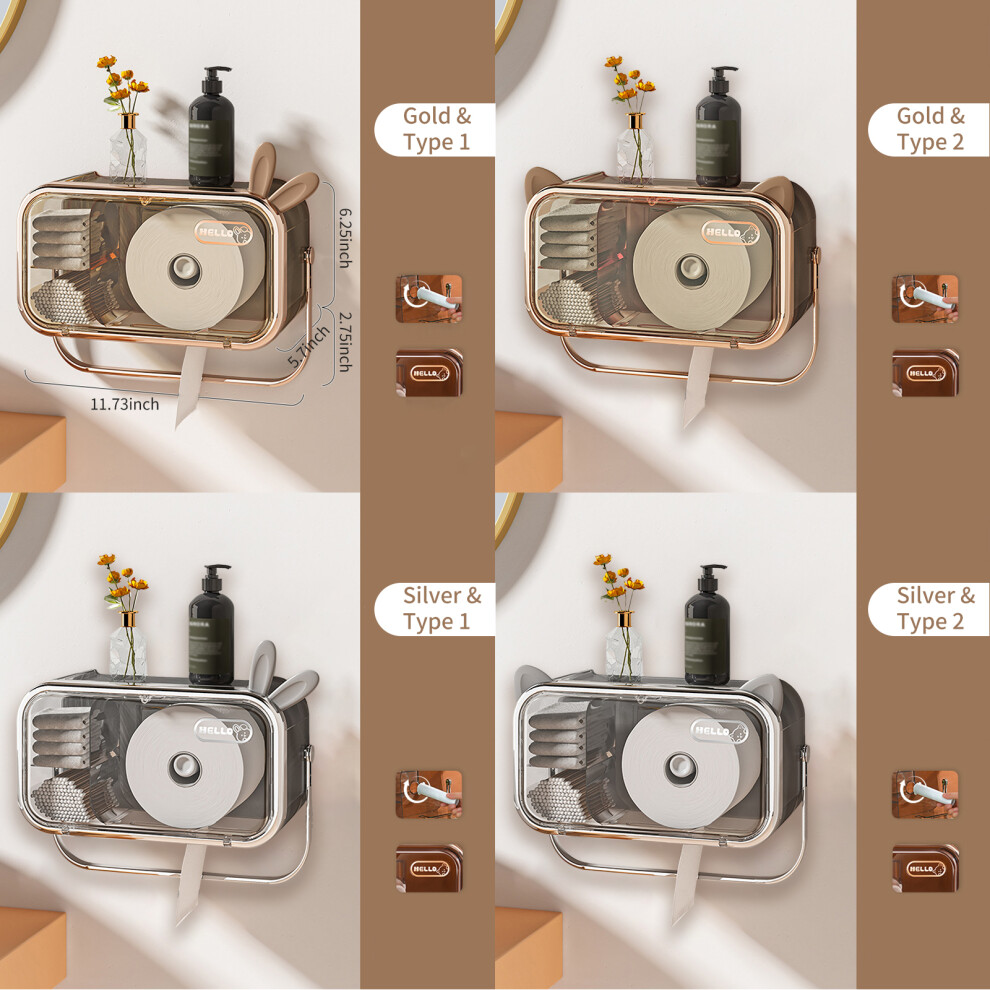 Waterproof Wall-Mounted Tissue Dispenser with Towel Rack, 6kg Capacity-image-OPC-PMP5YFX-NEW