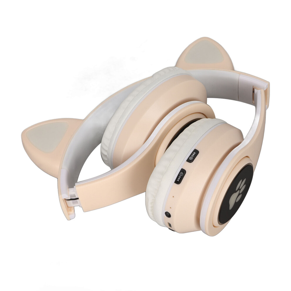 Glowing Cat Ears Bluetooth Headphones, Foldable Wireless Headwear With Breathing Lights, 40Mm Speakers, 128Mb-32Gb Memory 8721357359086