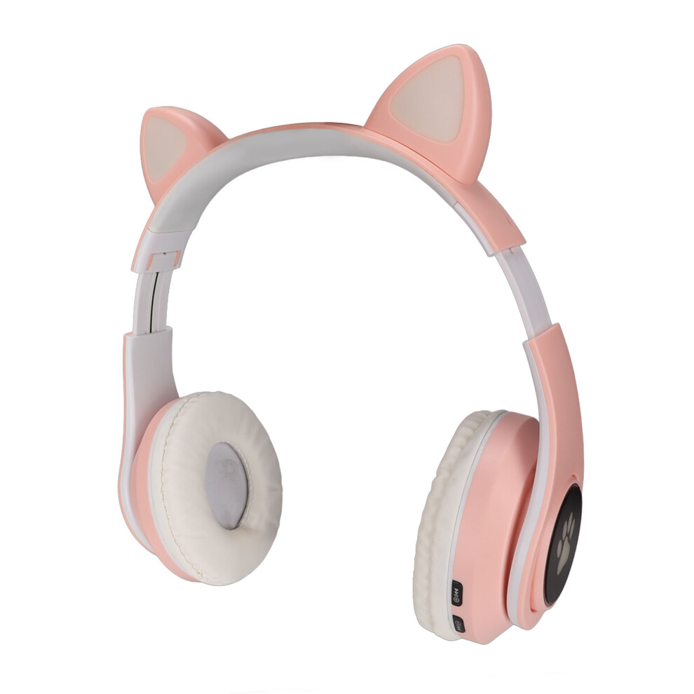 Glowing Cat Ears Bluetooth Headphones Wireless Foldable Headwear 40Mm Speakers 3081357359208