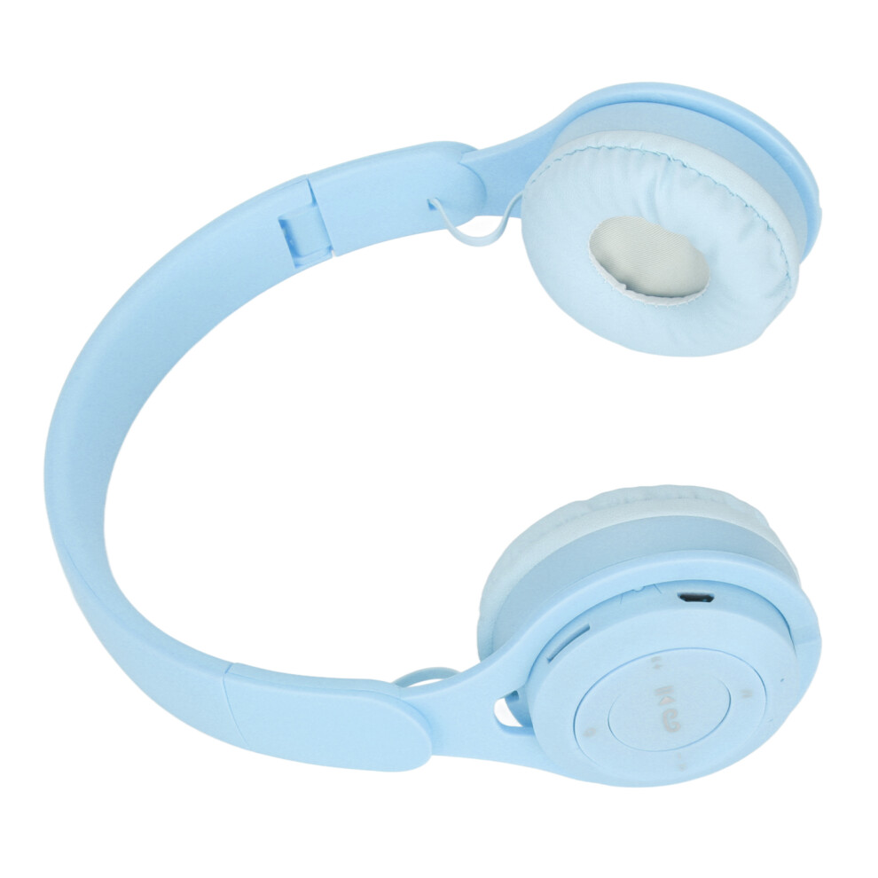 Y08 Kids Headphones Macaron Stereo Over Ear Foldable Tooth Headset Blue 6921357359143