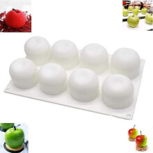 2024 Silicone Cake Mold, Frozen Dessert Mold, Ice Cream, Chocolate, Pastry, 8 Hole Baking Mold