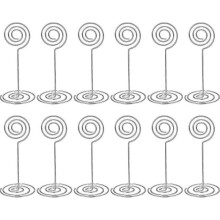 2024 12 Pack Table Number Card Holders Photo Holder Stands Place Paper Menu Clips, Circle Shape