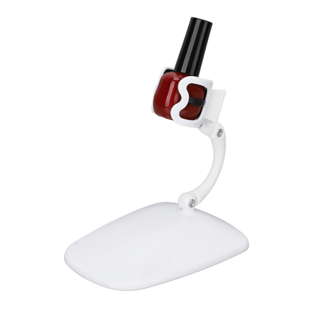 White Sturdy Grip Nail Polish Holder Prevents Spills For Home Use