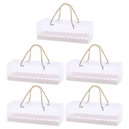 5 Pezzi Scatole Trasparenti Per Biscotti E Cupcake