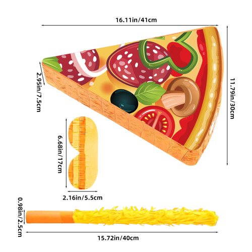 Set Tema Pizza Con Pinata Fetta, E Benda 2