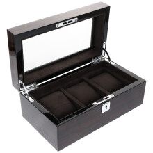 Wood Watch Case Biżuteria 3 Słoty Przenośny Pokazowy