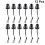 12Pcs Elastiskt Rep Med Triangel Spänne Och Fast Spole 3