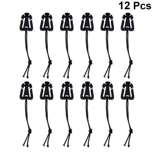 12Pcs Elastiskt Rep Med Triangel Spänne Och Fast Spole 2