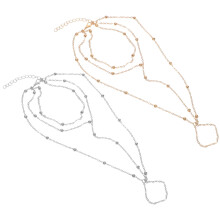 2 Peças Pulseiras Ajustáveis Corrente Para Tornozelo Femininas