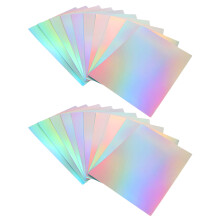 20 Ark Metallisk Holografisk Kortpapper För Hantverk