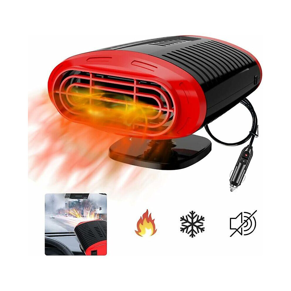 Kikidex (As Show, One Size) Car Windshield Heater, Portable Car Cooler, With 360-Degree Rotating Stand Car Heater Cigarette Lighter