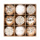Weihnachtskugel-Ornament-Set, bemalte-Burgundergold 7