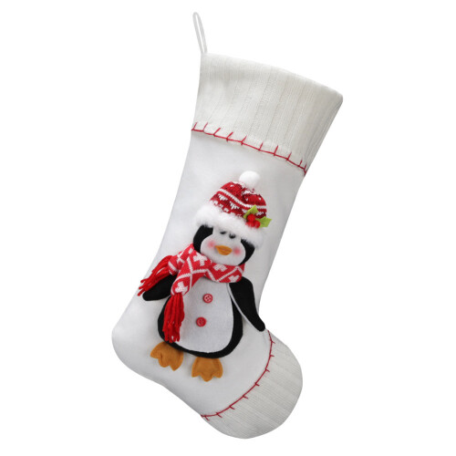 Christmas Stocking Set Soft Fabric Hanging Tree-penguin type
