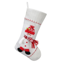 Zachte stoffen kerstsok-sneeuwman