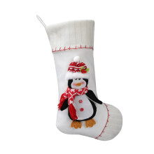 Zachte stoffen kerstsok-pinguïntype