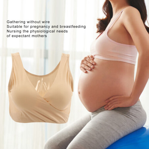 Fleischfarbene Wireless-Nursing-Bh – Baumwolle & Polyurethan, M 2