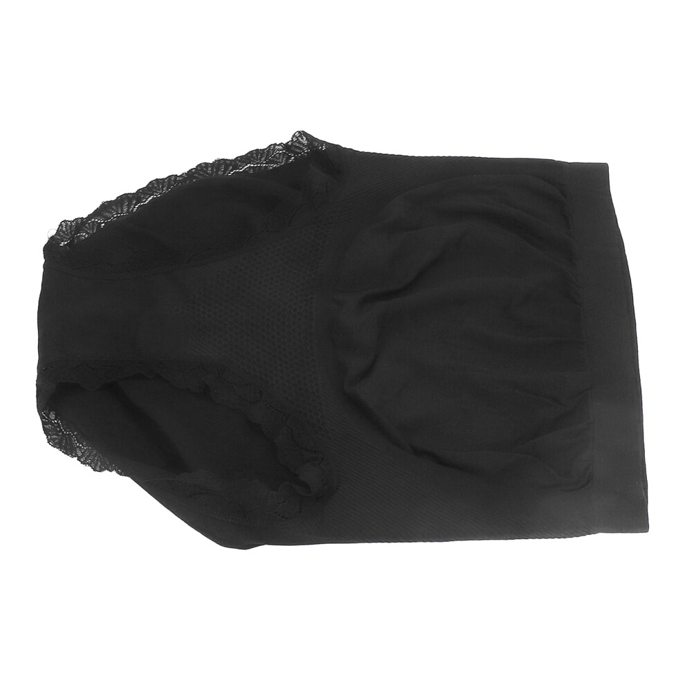 High Waist Breathable Lace Seamless Maternity Panties Black M-image-OPC-PMP6PC6-NEW