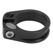 Abrazadera de tija de sillín de aluminio de 31,8 mm QR hueca negra