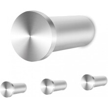 Stainless Steel Hooks Sus304 Wall Hooks Silver Coat Hooks Heavy Duty with Drilling Cloth Hook for Wall, Bathroom, Kitchen, Bedroom 4 Pack