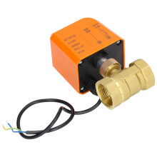 Motorisiertes 2-Wege Messing-Kugelhahn DN25, 220V, IP54, 6-20W