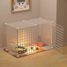 Cat Cage Playpen Indoor Cat Condo Enclosure Detachable Metal 75x39x47cm One Color For Small Dogs