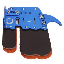 Leder-Finger-Tab fürs Bogenschießen RH L 20-21 cm Blau