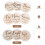 6 Unidades Tarjetas Bebé Madera Natural Mini Mensuales 5