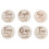 6 Unidades Tarjetas Bebé Madera Natural Mini Mensuales 7