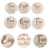 6 Unidades Tarjetas Bebé Madera Natural Mini Mensuales 3