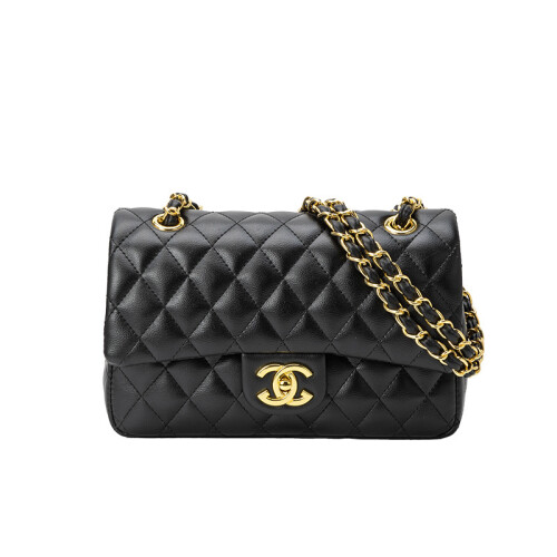 (Black) New First layer cowhide fashionable and versatile rhombus chain bag popular women's bag temperament single shoulder crossbody bag